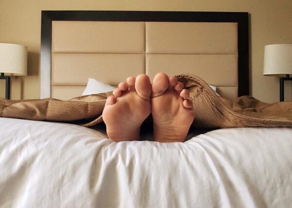 sleeping feet