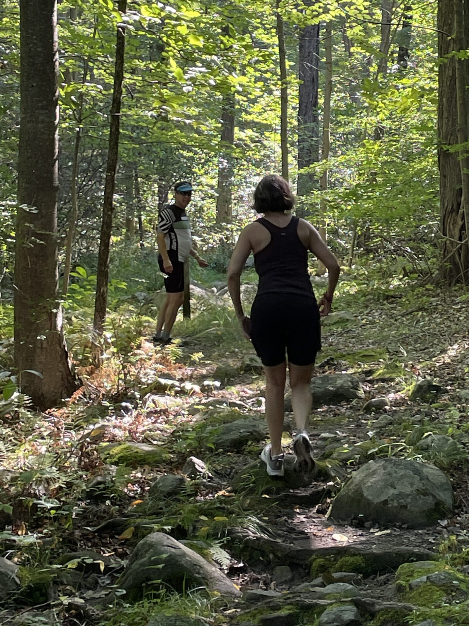 Andrea and Howard trail run Littleton, MA.